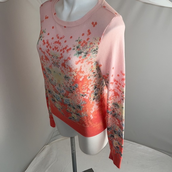 Wildfox Floral Geisha Jumper multicolor pink coral floral pullover sweater - Picture 3 of 12